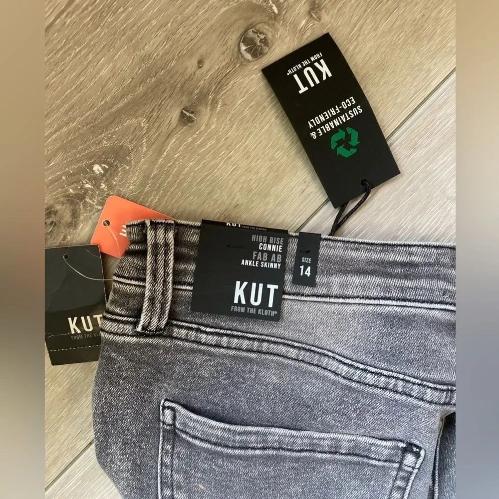 Kut From the Kloth Connie High‎ Rise Fab Ab Ankle Skinny Unquestionable 14 Nwt
